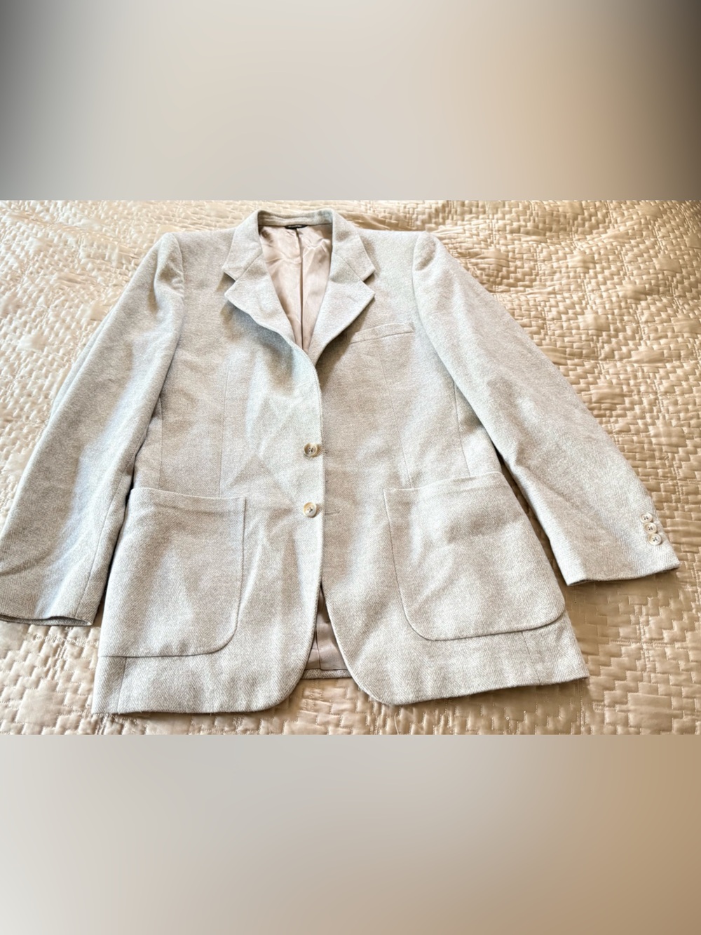 Rick Pallack Wool Beige/Creme Blazer